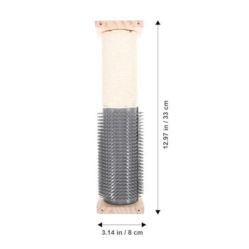 Rascador vertical para gatos con poste de sisal resistente miniatura 2