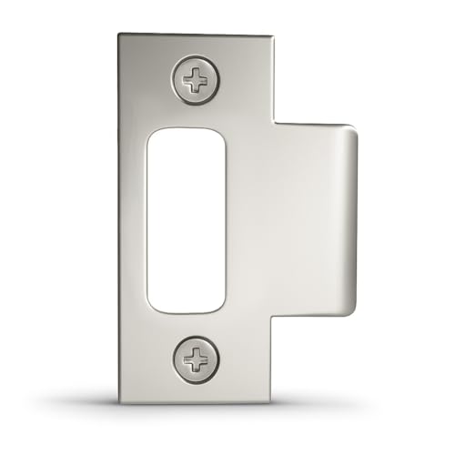 Image of Mega Handles T-Strike Door Plate - Durable Door Strike Plate, Silver Strike Plates for Interior Doors