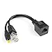 Coaxuhf Passive PoE Injector 5 Pairs Passive PoE Injector and PoE Splitter Kit with 5.5x2.1 mm DC Power Adaptor Connector RJ45 Power Over Ethernet