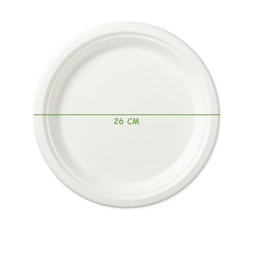 SHOBI Piatto Piano Tondo in polpa di Cellulosa