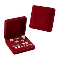 ジュエリーケース　木製　赤ベルベット ジュエリーケース 木製 赤ベルベット ジュエリーケース 木製 赤