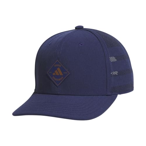 adidas Mens Quick-Dry Floatie Waterproof Hat Lightweight Snapback Cap Dark Blue/Dusky Bronze Brown OSFA