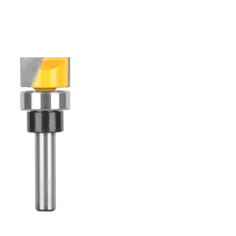 Broca inferior de Limpieza de PC con rodamiento inferior, cortadores de carburo, fresa for carpintería, fresa frontal, 1 unidad(4pcs 6.35 shank)
