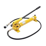 LNUJIUN 30T Hydraulic Jack + CP-700 Hand Pump Low Profile Porta Power Kit Industrial Lifting Jack Protable Hydraulic Cylinder for Railway Vehicle Maintenance, Mechanical Installation