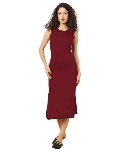 Image of Selvia Western Lycra Plain One Piece A-Line