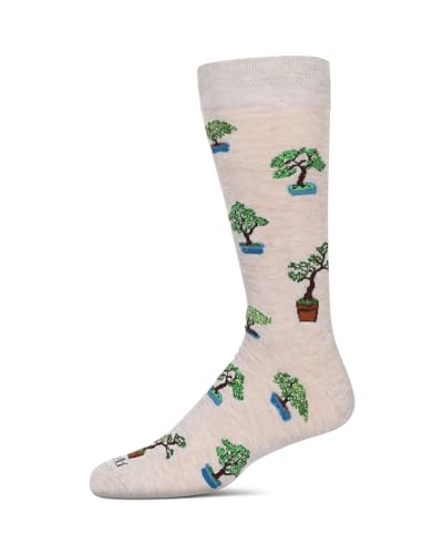 MeMoi Men's Bonsai Rayon Crew Socks