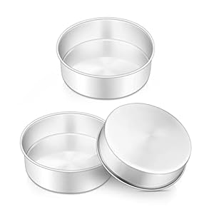 Cake Tin, Onader 6 Inch Round Cake Tins, 3PCS Stainless Steel Cake Pan Tray for Baking, Bakeware Set for Birthday Christmas Wedding Layer Cakes, Heavy Duty & Healthy, Mirror Finished & Dishwasher Safe