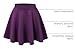 MBJ WB211 Women's Basic Versatile Stretchy Flared Skater Skirt for Girl S Eggplant