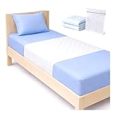 2 Empapadores Cama Lavables con Alas (90x80 cm) – Protector de Cama Impermeable y Súper Absorbente – Salvacamas Reutilizable para Camas de 90 – Incluye Bolsa para Lavado