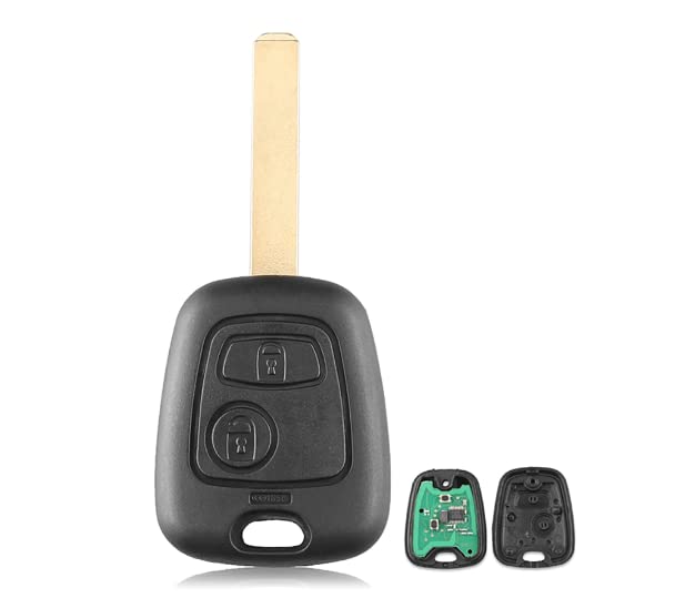 car passion Pilot zdalnego sterowania dla Toyoty Aygo, Citroena C1, C2, C3, C4, C5, Peugeot 107, 207, 307, 206, 306 (433MHz kontrola radiowa, litowa)