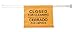 Door Barricade Sign, Bilingual, Yellow