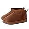 Kids’ Winter Snow Boots – Warm Plush Lined Ankle Boots with Non-Slip Sole, Cosy Suede Mini Boots for Boys and Girls (CAMEL MICRO, Big Kid, 2, Numeric, UK Footwear Size System, Medium)