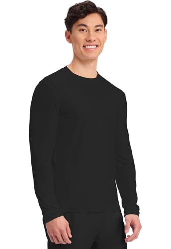 Image of Cherokee Men's Long Sleeve Underscrub Tee Modern T-Shirt with Crew Neck - CK807