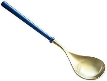 Silverware Flatware Cutlery Set, 4/16/24/32/40/48 Pieces 304 Stainless Steel Main Dinner Knives, Forks, Spoons, Blue And Gold Tea Spoons, Various Matching Hotel Restauran,Blue Gold-40 Pieces for 10