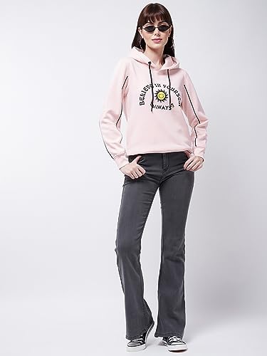 Image of Modeve Women Printed Hooded Sweatshirt for Winter
