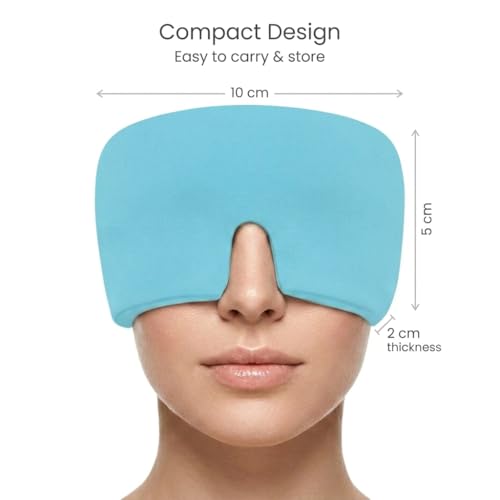 Image of Migraine Relief Cap, Hot & Cold Gel Therapy, Full Head Coverage, Reusable, for Stress, Sinus & Tension Relief