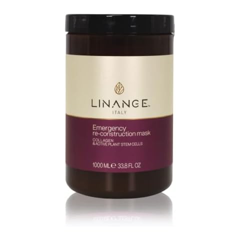 LINANGE Emergency Reconstruction Mask for Very Damaged Hair - Nourishing Hair Treatment, 1000ml / 33.8 oz. Cover