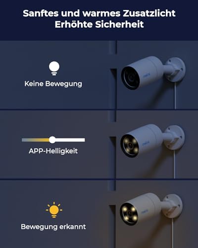 Reolink 4MP 2K PoE Überwachungskamera Aussen mit Echte Vollfarbnachtsicht, Smarte PoE IP Kamera Outdoor mit Große F1.0 Blende, Personen-/Fahrzeug-/Haustiererkennung, Zwei-Wege-Audio, CX410 4