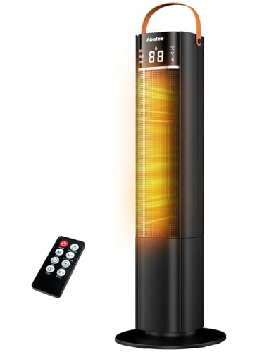 Abolee Space Heaters Indoor Use, 26' 12ft/s Electric Heater with Remote, 1500W Tower Heater with...