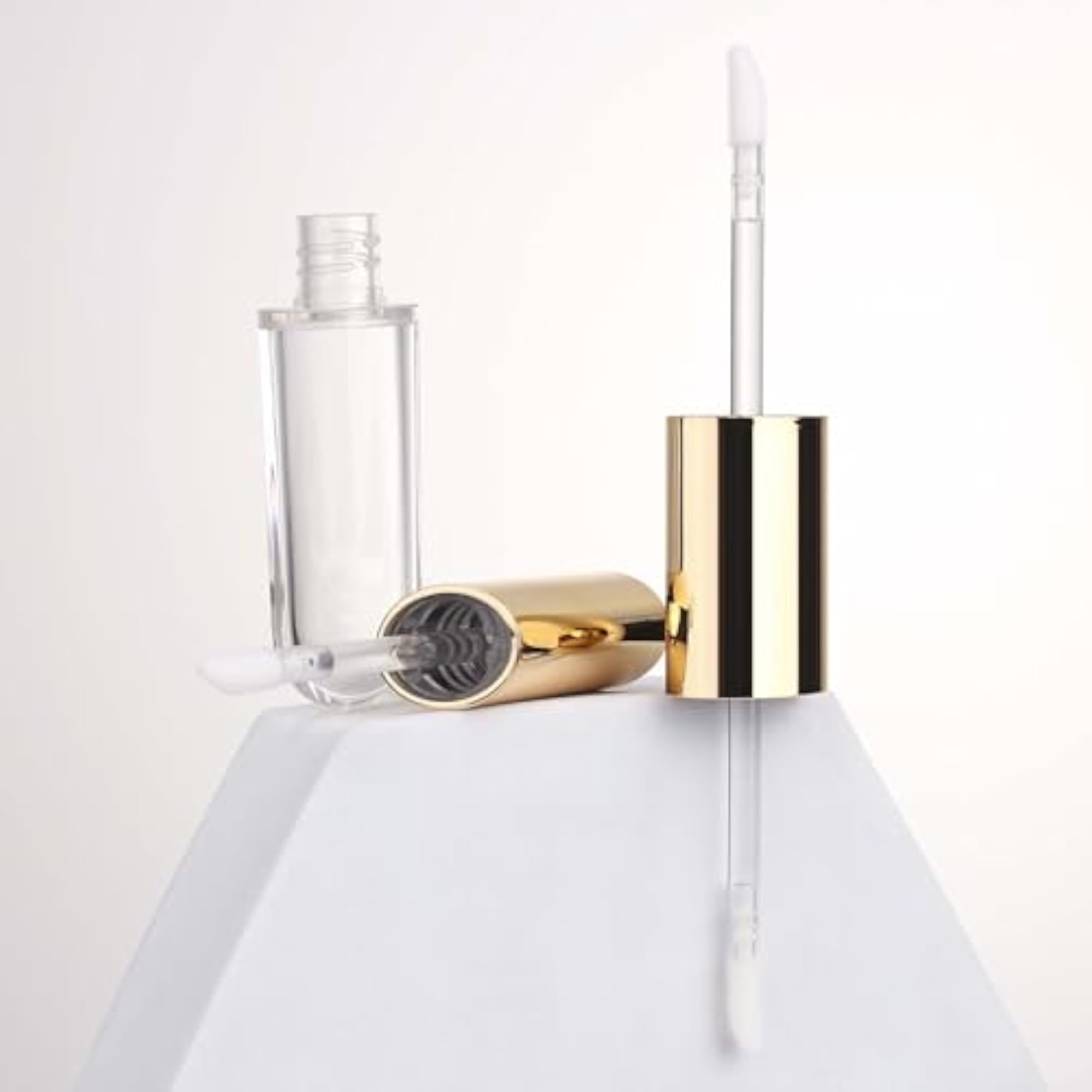 12pcs Gold Flat 4ml Dual Ended Lip Gloss Tubes