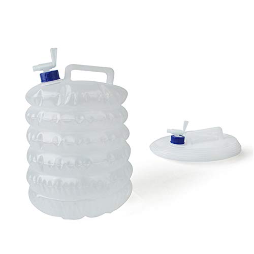 Ysimee Garrafa de Agua Plegable con Grifo 5l/10l/15l, Contenedor de Agua para Acampar, Bidón de Agua Calidad Alimentaria Portátil para Caminatas,Camping Cover