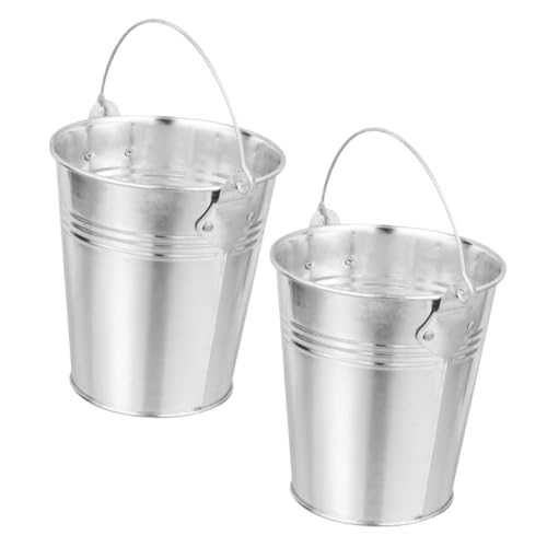 HAKIDZEL Secchio per Grasso in Metallo 2 Pezzi per Griglia da Esterno, Secchio Raccogli Gocce per Barbecue Compatto e Riutilizzabile, per Cucina all’Aperto e Picnic