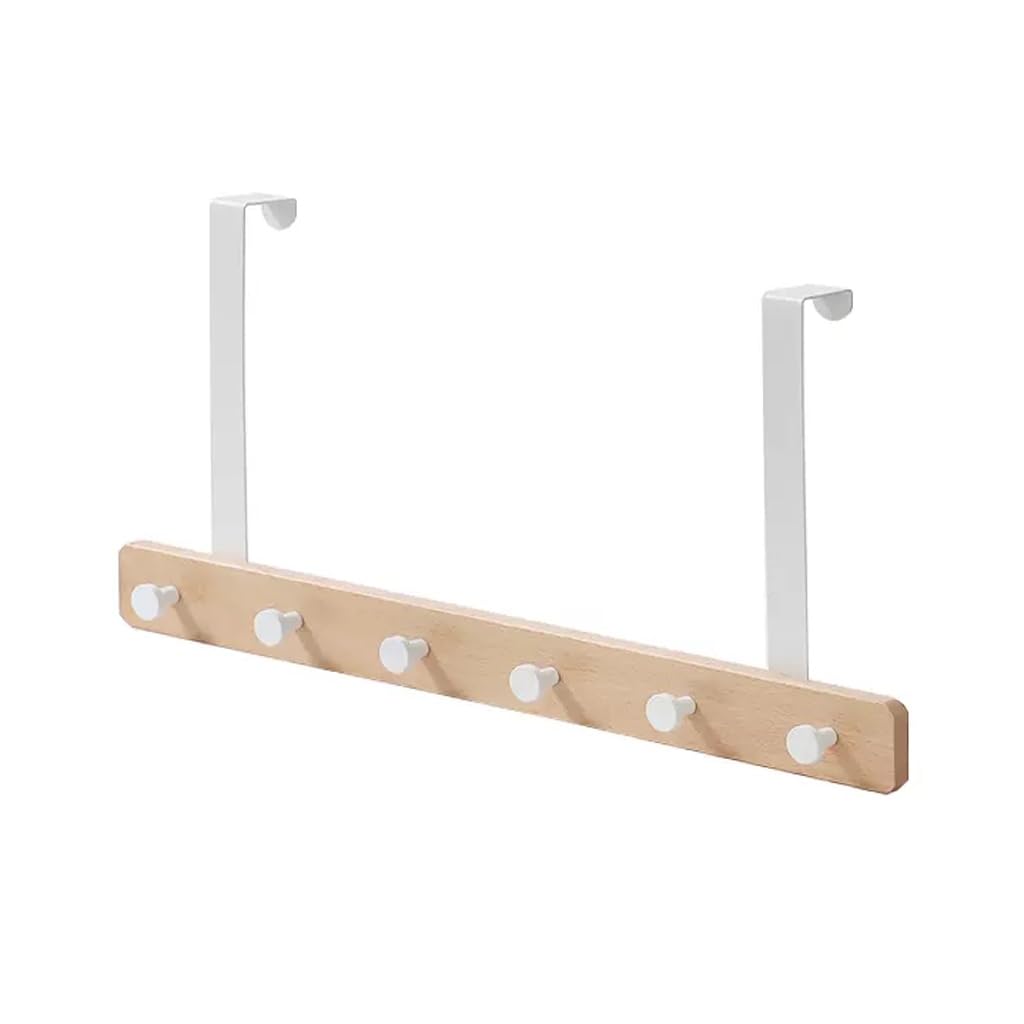 Pafooa B Hooks Door-Free Door Frame Hook Ultra-Thin Clothes Hanger Rack Coat Athroom Mounted Rack(B)