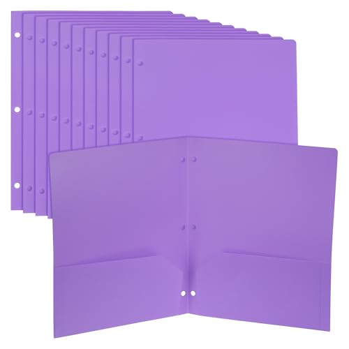 Dossiers plastique à deux poches violet taille lettre pour bureau et université