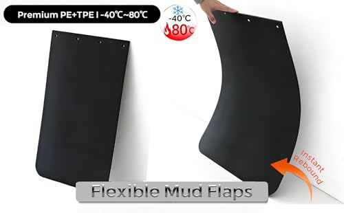 Image of 24 inch x 24 inch Mud Flaps for Semi Trucks 1 /5 inch Thick Mud Flaps Universal Mudflaps Semi Trailer 2 Pack