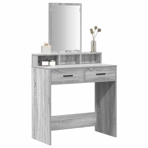vidaXL Mesa Tocador Gris Sonoma 79 x 41 x 140 cm Madera de ingeniería