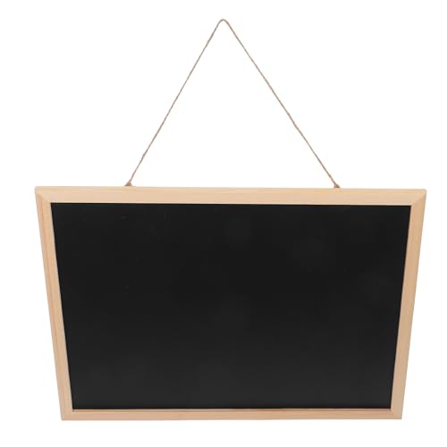 VALICLUD Pizarra con Borde de Madera Mediana 40x30 Cm Negra Colgante con Cordón para Pared Reutilizable Multifuncional para Oficina y Escuela
