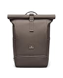 Johnny Urban Rucksack Herren & Damen Braun - Allen Large - Rolltop Backpack Groß für Fahrrad, Arbeit, Uni - Laptop Tagesrucksack mit Schuhfach - Wasserabweisend