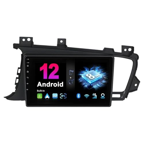 para KIA Optima 2011-2014 9 Pulgadas Android 12 Pantalla Táctil Radio Coche Carplay Android Auto HiFi Dab Enlace Espejo RDS BT 5.0 GPS Navi DSP FM Am Cámara Trasera SWC(M3S)