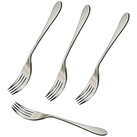 Knork Lite Stainless Steel, 4 Piece Set, Dinner Knork Fork (Open Stock), Matte Brushed Finish Cover