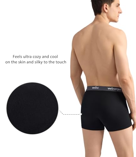 Wirarpa 1416A31-4P-M Men'S Underwear Micro Modal Trunks Soft Microfiber Boxer Briefs Size M,4 Packs thumb #2