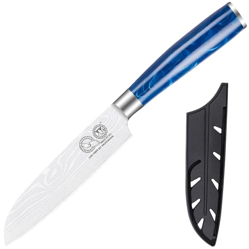 XYJ 5 Inch Professional Japanese Santoku Knife Stainless Steel Kitchen ...