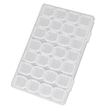 Boîte de rangement carrée en acrylique transparent avec plusieurs compartiments pour bagues, colliers, boucles d'oreilles, organiseur portable pour voyage et utilisation à la maison (treillis 28)