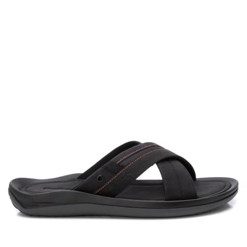 REFRESH - Chancla Hombre Negro - Calzado Cómodo y Versátil - Moda casual - Modelo 17261901 (Talla 40)