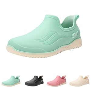 Gardening Shoes Wellies Women Ladies Low Top Pvc Wellington Boots Garden Muck Shoes Ankle Welly Waterproof Outdoor Shoe Short Protective Kitchen Work Wellies UK Footwear