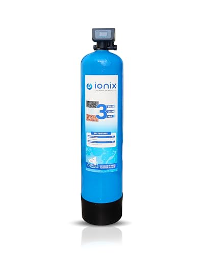 Image of Ionix Clear Pro - Automatic Self-Cleaning 3-Stage Water Treatment System | 13 inchx54 inch Compact Design | Fit & Forget | Works on Sediment, Hardness, Scaling, and Turbidity
