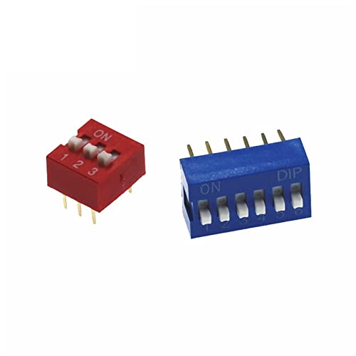 Interrupteur à bascule rouge pas 2.54mm commutateur DIP 12 PIN de code