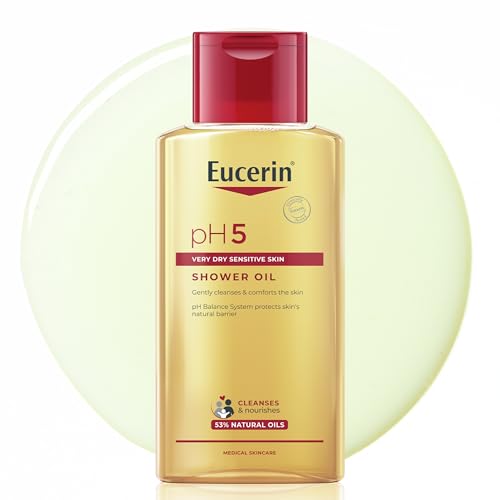 Eucerin pH5 Olio Detergente Doccia 200 ml, Olio detergente corpo con Oli Naturali per una detersione quotidiana delicata, Olio doccia pelle secca e sensibile per tutta la famiglia