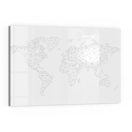 DEQORI Glas-Magnettafel 'Vernetzte Welt' 60x40 cm