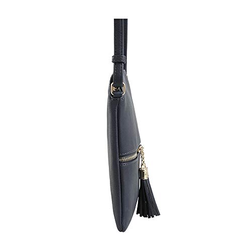 Image of SG SUGU Lightweight Medium Crossbody Bag Shoulder Bag with Tassel and Zipper Pocket