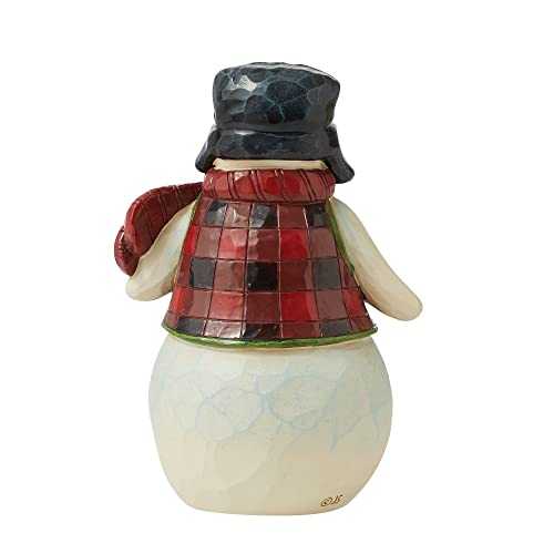 Enesco-Jim-Shore-Heartwood-Creek-Snowman-in-Plaid-Pint-Sized-Figurine-5-Inch-Multicolor Enesco Jim Shore Heartwood Creek Snowman in Plaid Pint Sized Figurine 5 Inch Multicolor