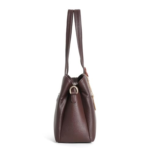 Image of Gold Rose Women's Vegan Leather Handbag - Stylish Shoulder and Crossbody Bag for Women | Multi-Compartment Office, Party and Daily Use Purse