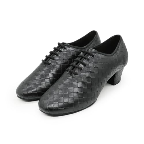 Shoes Professional Women's Latin Dance Shoes Practice Ballroom Woven Leather Oxford Performance Dress Shoe #T1-B3