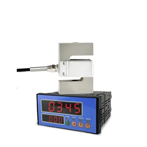 High Pressure S Type Load Cell + Weight Indicator with LCD Display 100KG to 2000KG Biosensor Strain Gauge Sensor for DIY Electronic(500kg Indicator)