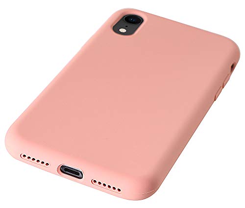 Liquid Silicone iPhone XR Case, CheapSunday Matte Gel Rubber Soft Liquid Silicone iPhone Case with Soft Cushion Full Body Drop Protection for Apple iPhone xr (Flamingo)