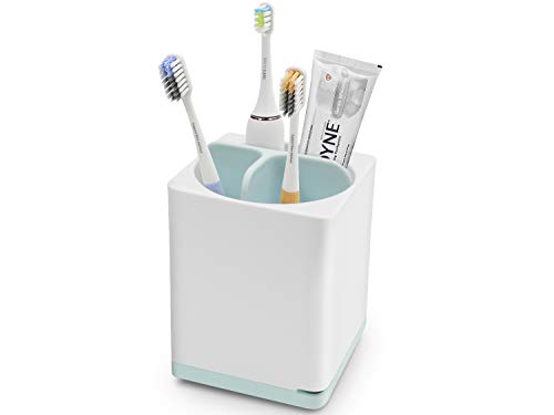 Luvan Toothbrush Holder Bathroom Electric Toothbrush and Toothpaste Organizer, Made of Food-Grade PP and ABS Plastic,BPA-Free,Versatile Storage,Detachable for Easy Cleaning